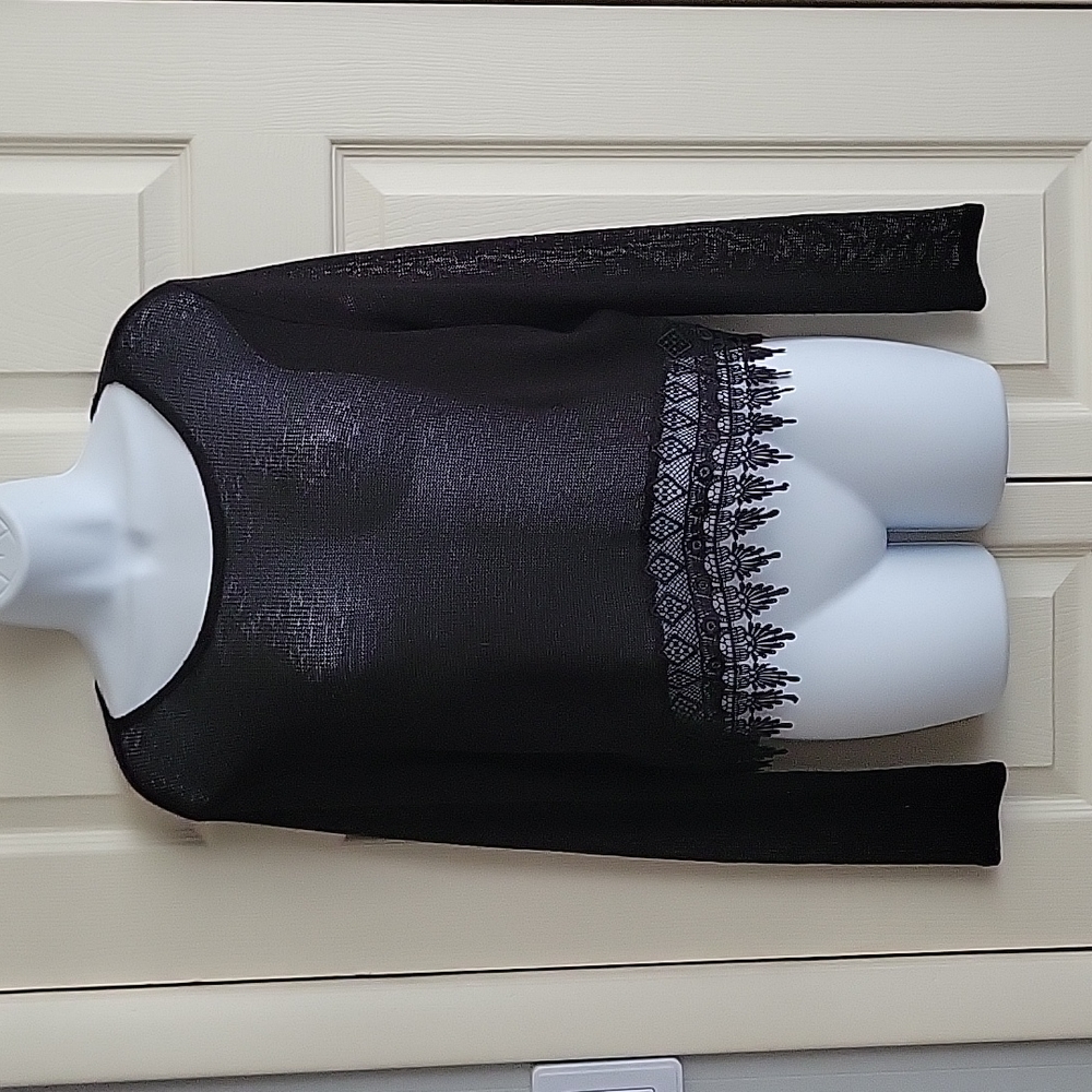 H&M sheer crop sweater